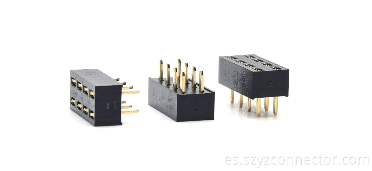 Encabezado femenino de 2.54 mm Pitch Dual fila recta 2.54mm Pitch Female header Dual Row Straight